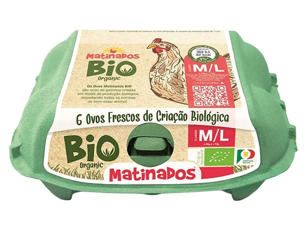 Ovos Matinados bio classe m/l meia dúzia