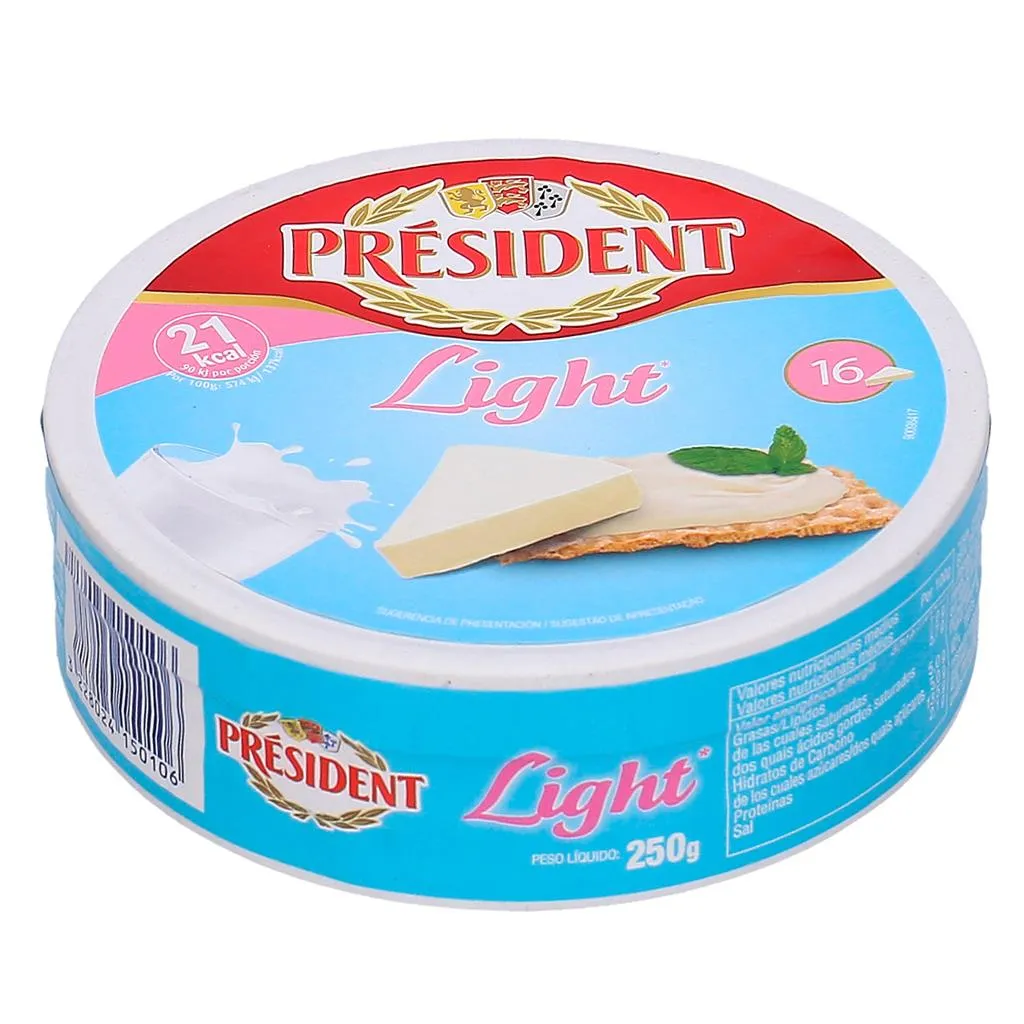 Queijo fundido light, 250 g