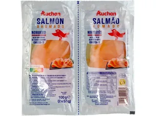 Salmão fumado Auchan 2 x 50 g