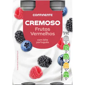 Iogurte Líquido Cremoso Frutos Vermelhos Continente