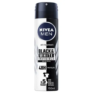 Desodorizante spray black & white invisible, 150 ml Nivea