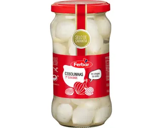 Cebolinhas Ferbar em vinagre frasco 345(180)g