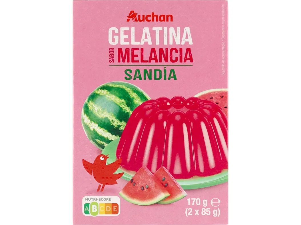 Gelatina Auchan melancia 170 g