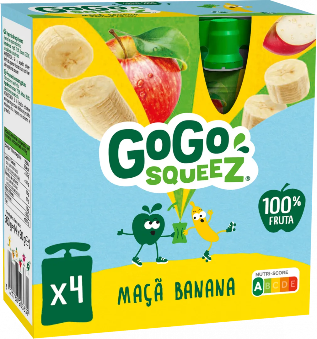Bolsas de Fruta Maçã e Banana Pack 4