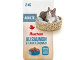 Ração para gato adulto Auchan salmão e legumes 2 kg