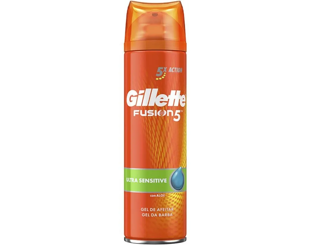 Gel de barbear fusion sensitive Gillette 200 ml