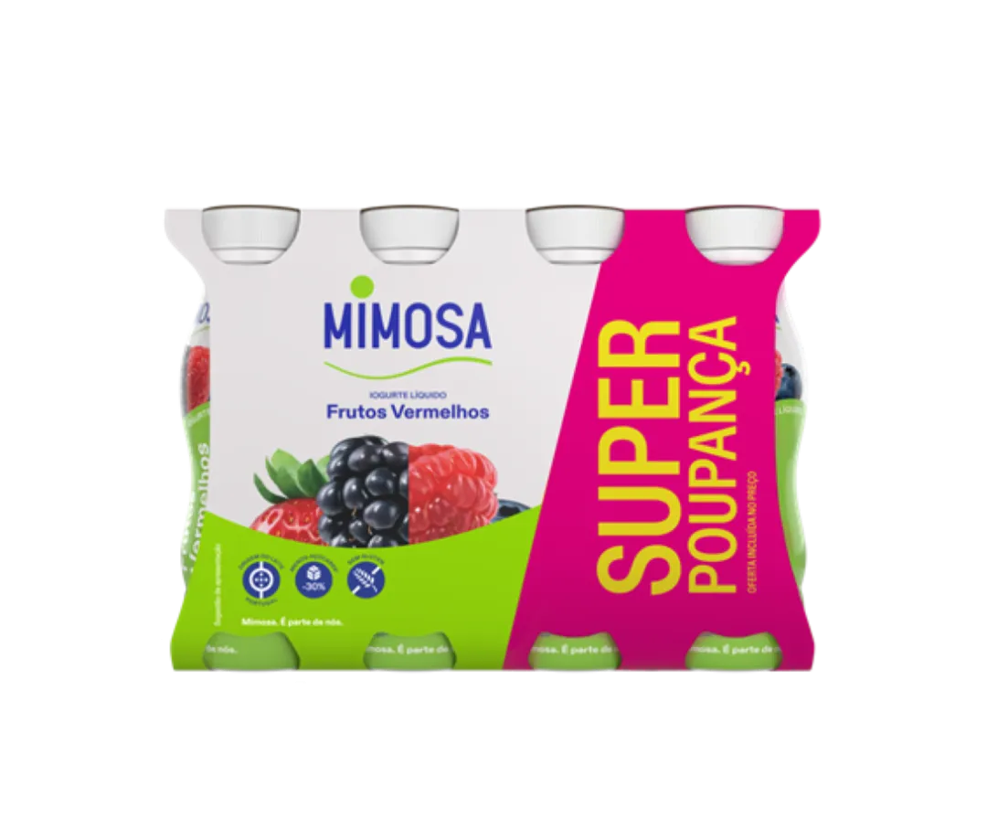 Iogurte Líquido Frutos Vermelhos Pack 8