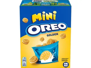 Bolachas OREO recheadas mini golden 160 g