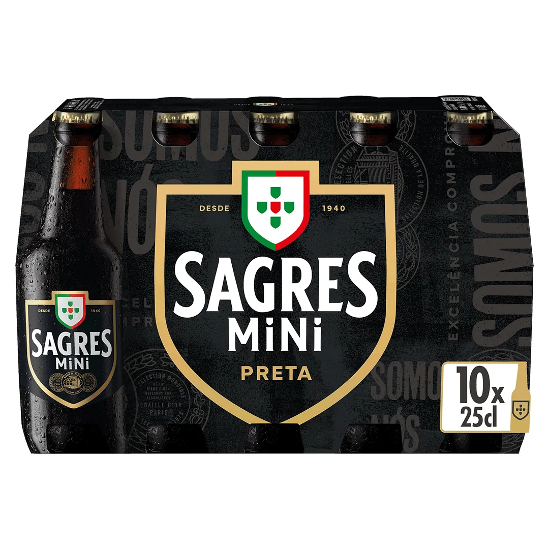 Cerveja com Álcool Preta Mini Pack 10