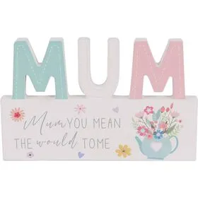 Letra Mum com Base Kasa
