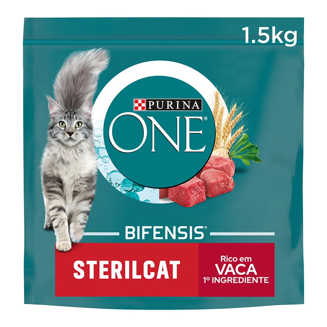 Comida Seca para Gato Esterilizado com Vaca