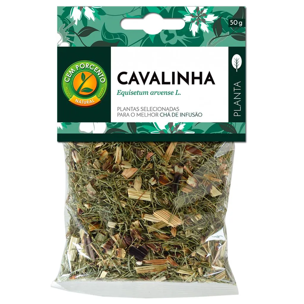 Chá cavalinha planta, embalagem de 50g