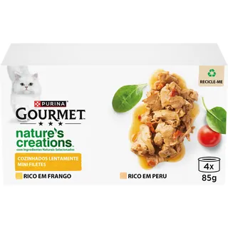 Comida Húmida para Gato Nature's Creations com Frango e Peru Purina Gourmet