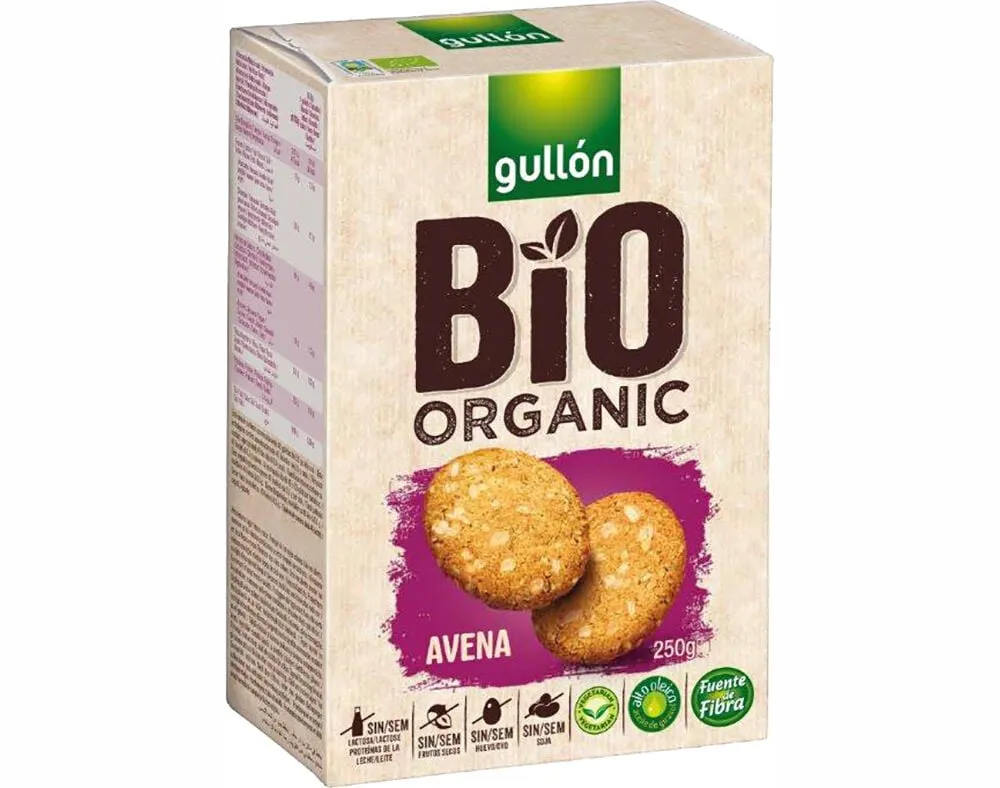 Bolacha Gullon bio organic aveia 250 g