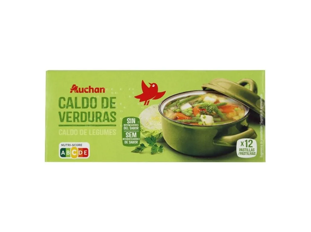 Caldo Auchan legumes 12un 120 g