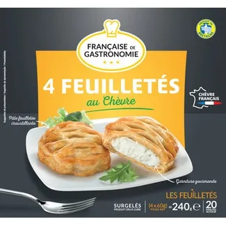 Folhados de Queijo de Cabra 4 Unidades embalagem 240 g - Française De Gastronomie