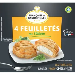 Folhados de Queijo de Cabra 4 Unidades embalagem 240 g - Française De Gastronomie