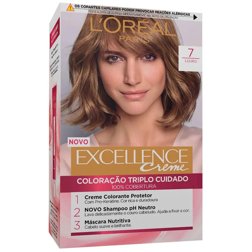Coloração Permanente Excellence Creme Louro 7