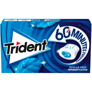 Pastilhas Elásticas 60 Minutos Peppermint, emb. 22 gr Trident