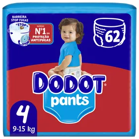 Fraldas Cueca Pants 9-15kg T4 Dodot