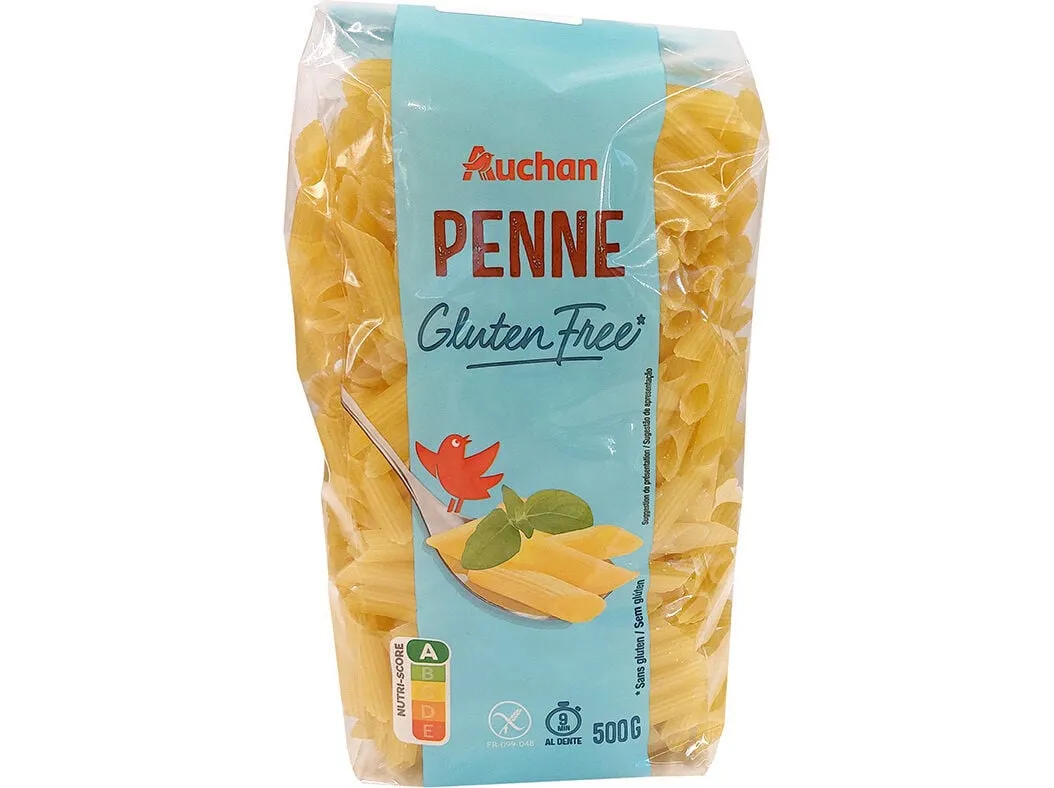 Massa Auchan penne sem glúten 500 g