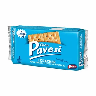 Bolachas Crackers sem Sal na Superfície Gran Pavesi