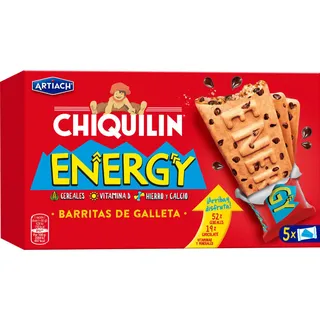 Bolachas com Pepitas de Chocolate Energy Chiquilin Pack 5 Artiach