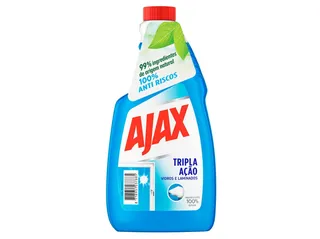 Spray limpa vidros recarga tripla ação AJAX 500 ml
