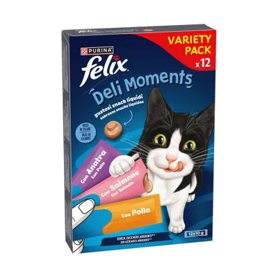 Felix Deli Moments Multipack Frango, salmão e pato 12 x 10 g