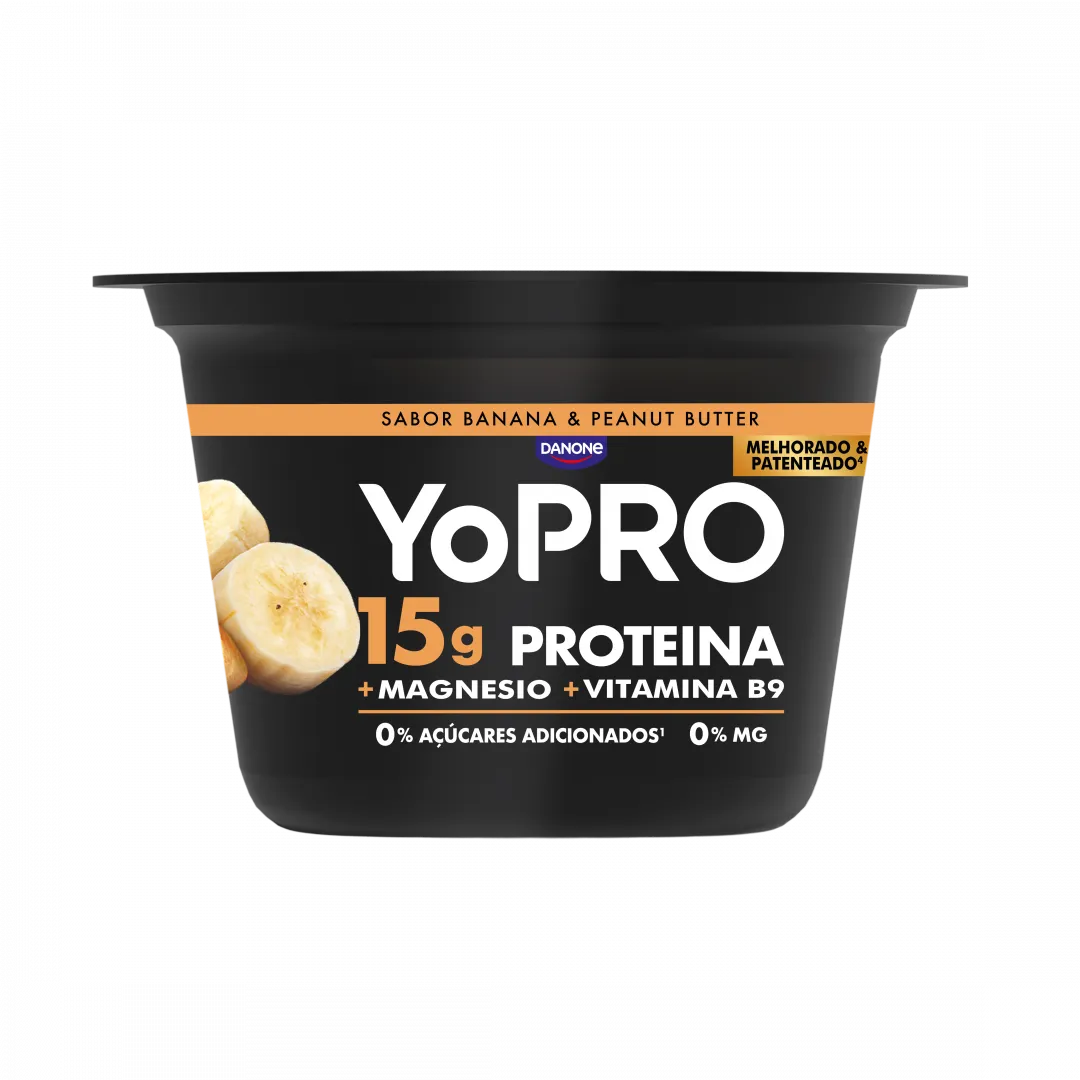 Iogurte Proteína com Manteiga Amendoim e Banana