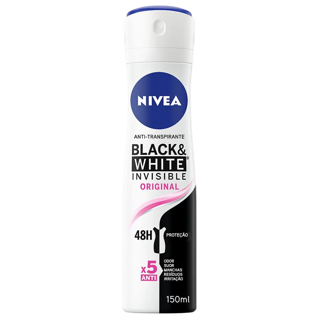 Desodorizante black & white invisible, 150 ml