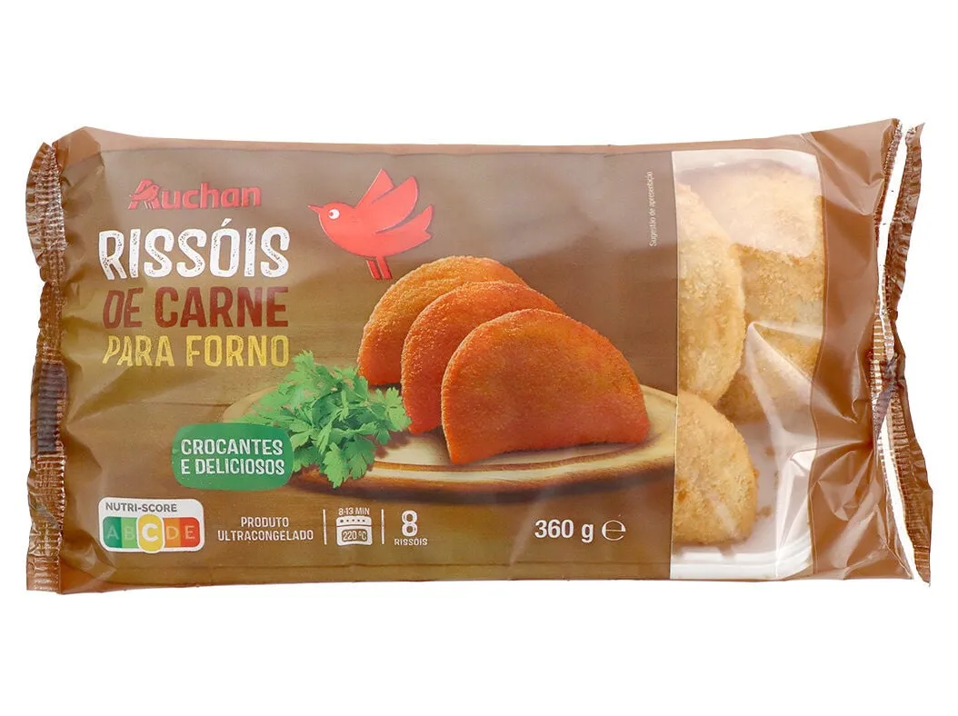 Rissois de carne Auchan para forno 8un 360 g