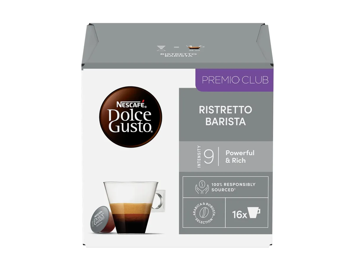 Cápsulas Dolce Gusto café ristretto barista 16un
