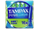 Tampões pearl compak super com aplicador Tampax 16 un