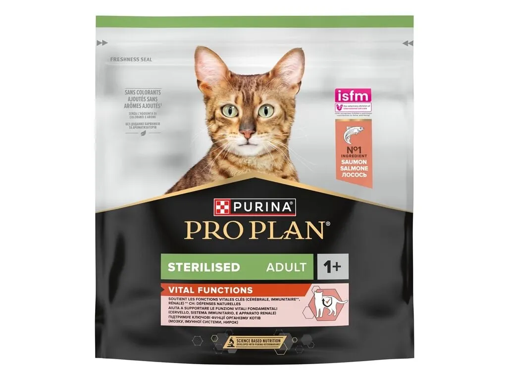 Ração para gato PRO PLAN esterilizado salmão 400 g