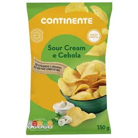 Batata Frita Ondulada Sabor Sour Cream Continente
