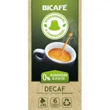Café Descafeinado Intensidade 6 para Nespresso embalagem 10 cápsulas - Bicafé Biodegradável