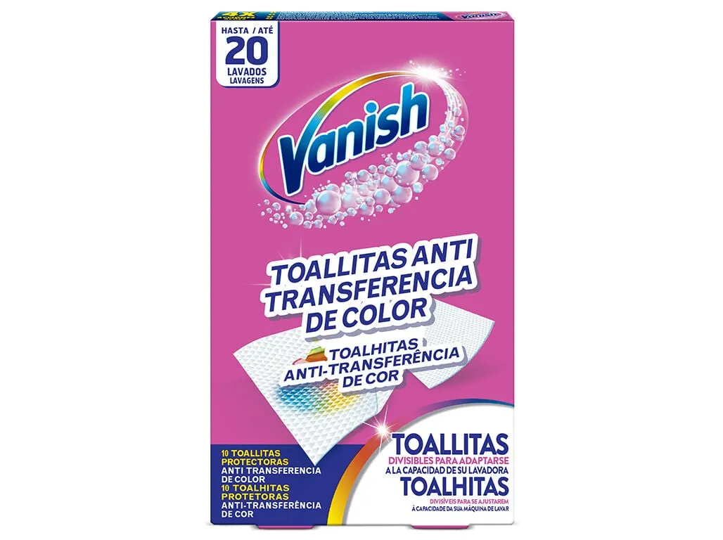Toalhitas proteção cores Vanish 20 unid
