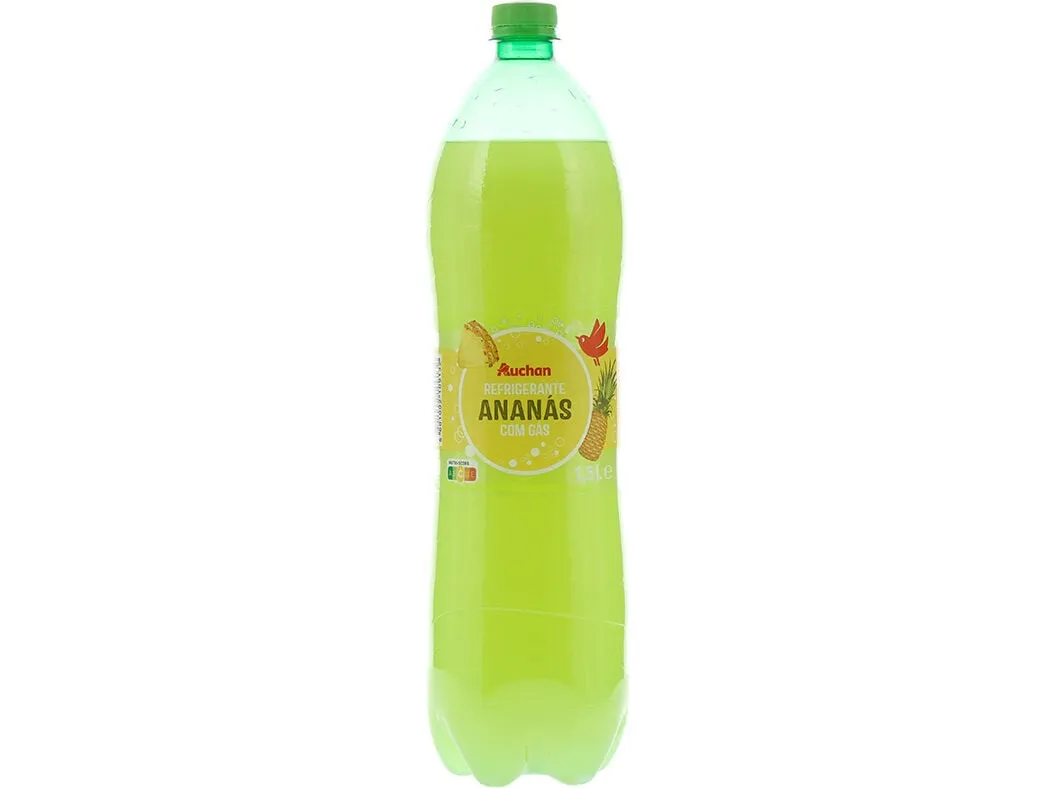 Refrigerante c/gás Auchan ananás 1,5 L