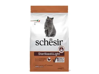 Ração para gato Schesir esterilizado frango 1,5 kg
