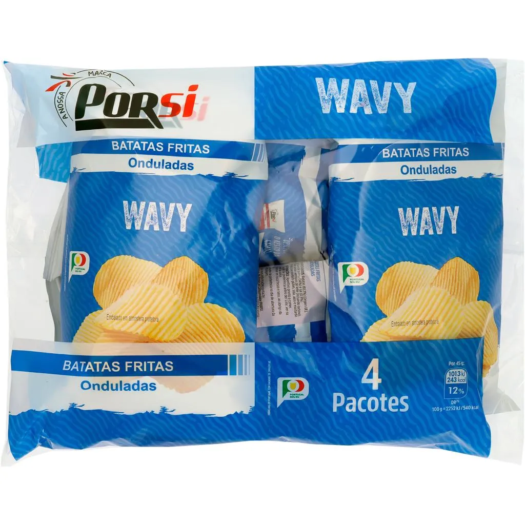 Batatas Fritas Onduladas Multipack 4 X 45g