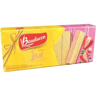 Bolachas Wafer de Morango embalagem 140 g - Bauducco