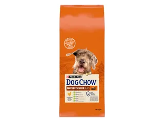 Ração para cão DOG CHOW mature sénior frango 14 kg
