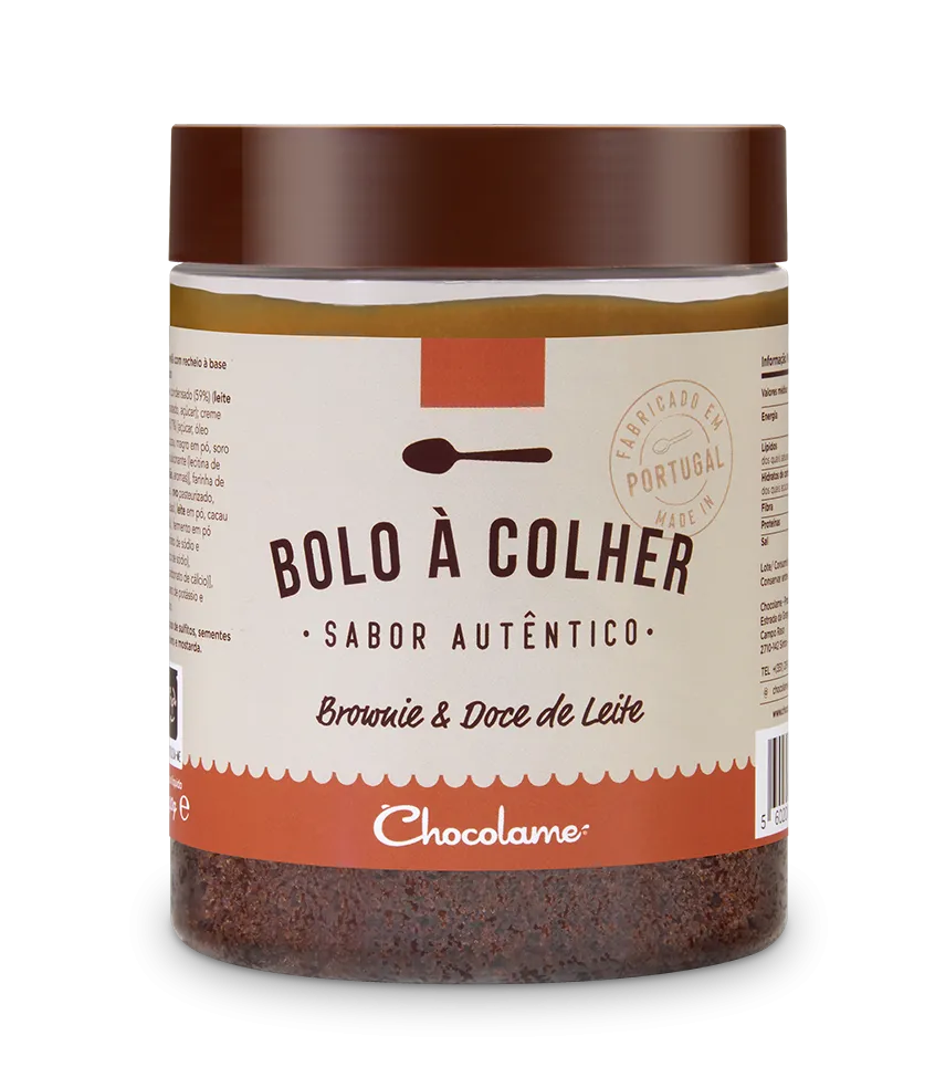 Bolo à Colher Brownie e Doce de Leite Chocolame