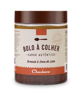 Bolo à Colher Brownie e Doce de Leite Chocolame