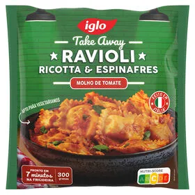 Ravioli Ricotta e Espinafres com Molho de Tomate Iglo