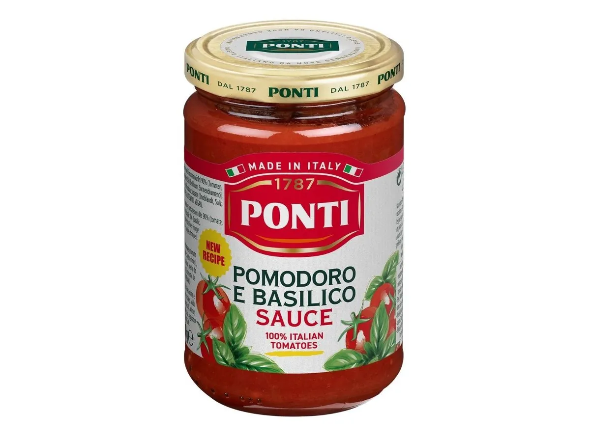 Molho Ponti tomate e basílico 280 g