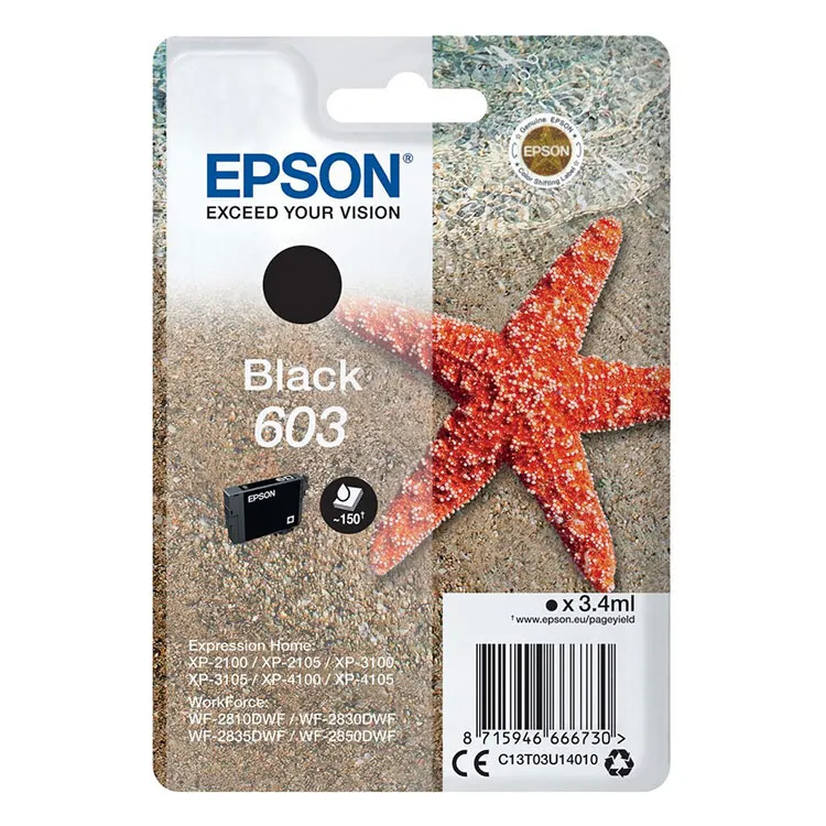 TINTEIRO EPSON 603 PRETO C13T03U1