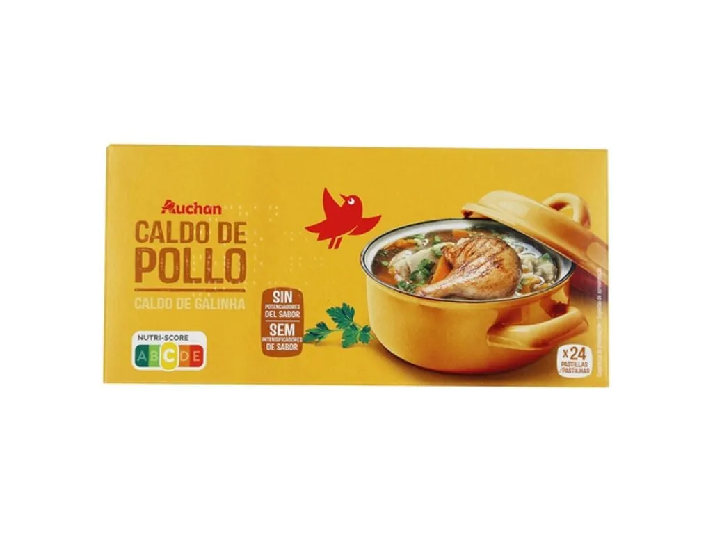 Caldo Auchan galinha 24un 240 g