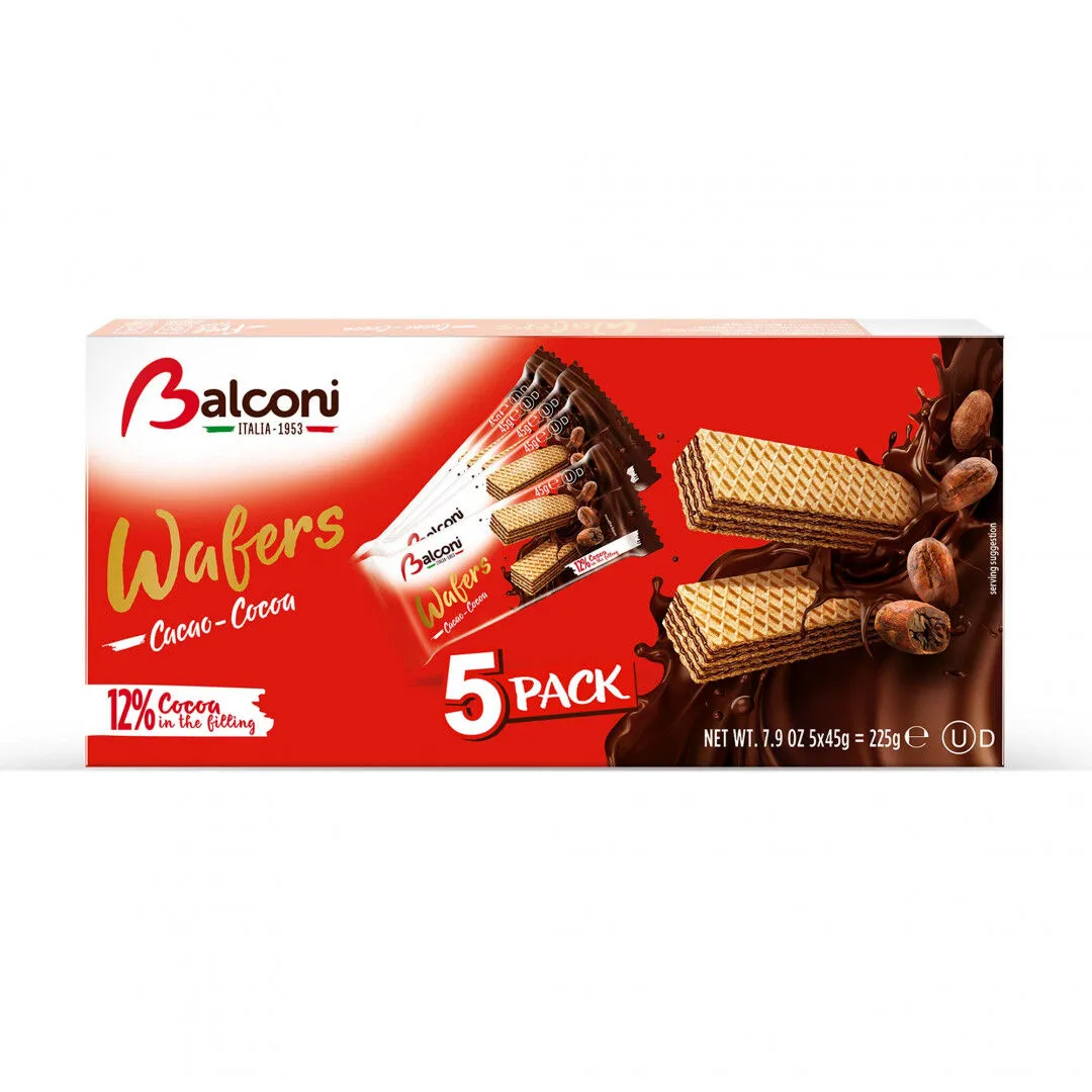 Bolachas Wafers com Cacau Pack 5